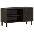 Meuble TV Noir sur Pied en Manguier - 80 cm-Mon Meuble TV-Noir-bois de manguier massif-1-1