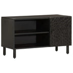 Meuble TV Noir sur Pied en Manguier - 80 cm-Mon Meuble TV-Noir-bois de manguier massif-1-1