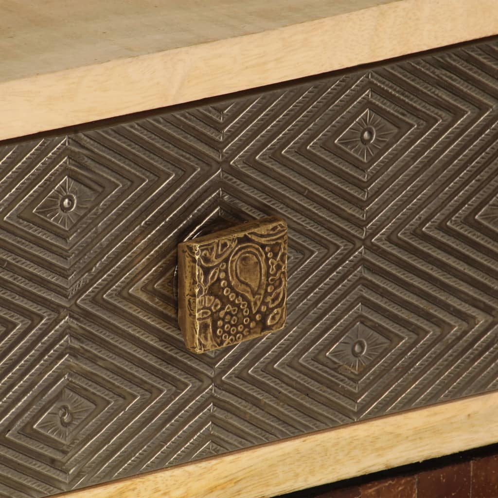 Meuble TV Rétro en Manguier Massif - 120 cm-Mon Meuble TV-7