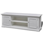 Meuble TV Scandinave Blanc en Pin - 121 cm-Mon Meuble TV-1