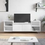 Meuble TV Scandinave Blanc et Métal - 160 cm-Mon Meuble TV-1