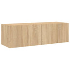 Meuble TV Scandinave Effet Bois Naturel Clair - 5 Pièces-Mon Meuble TV-Chêne sonoma-1-9