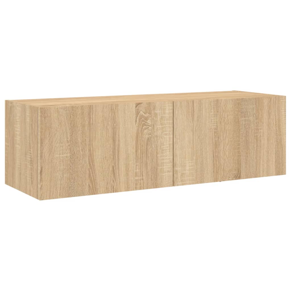 Meuble TV Scandinave Effet Bois Naturel Clair - 5 Pièces-Mon Meuble TV-Chêne sonoma-1-9