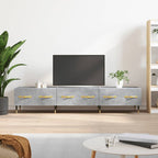 Meuble TV Scandinave Effet Chêne Sonoma - 150 cm-Mon Meuble TV-Gris béton-1-15