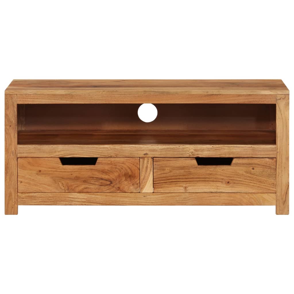 Meuble TV Scandinave en Bois d'Acacia Massif - 88 cm-Mon Meuble TV-2