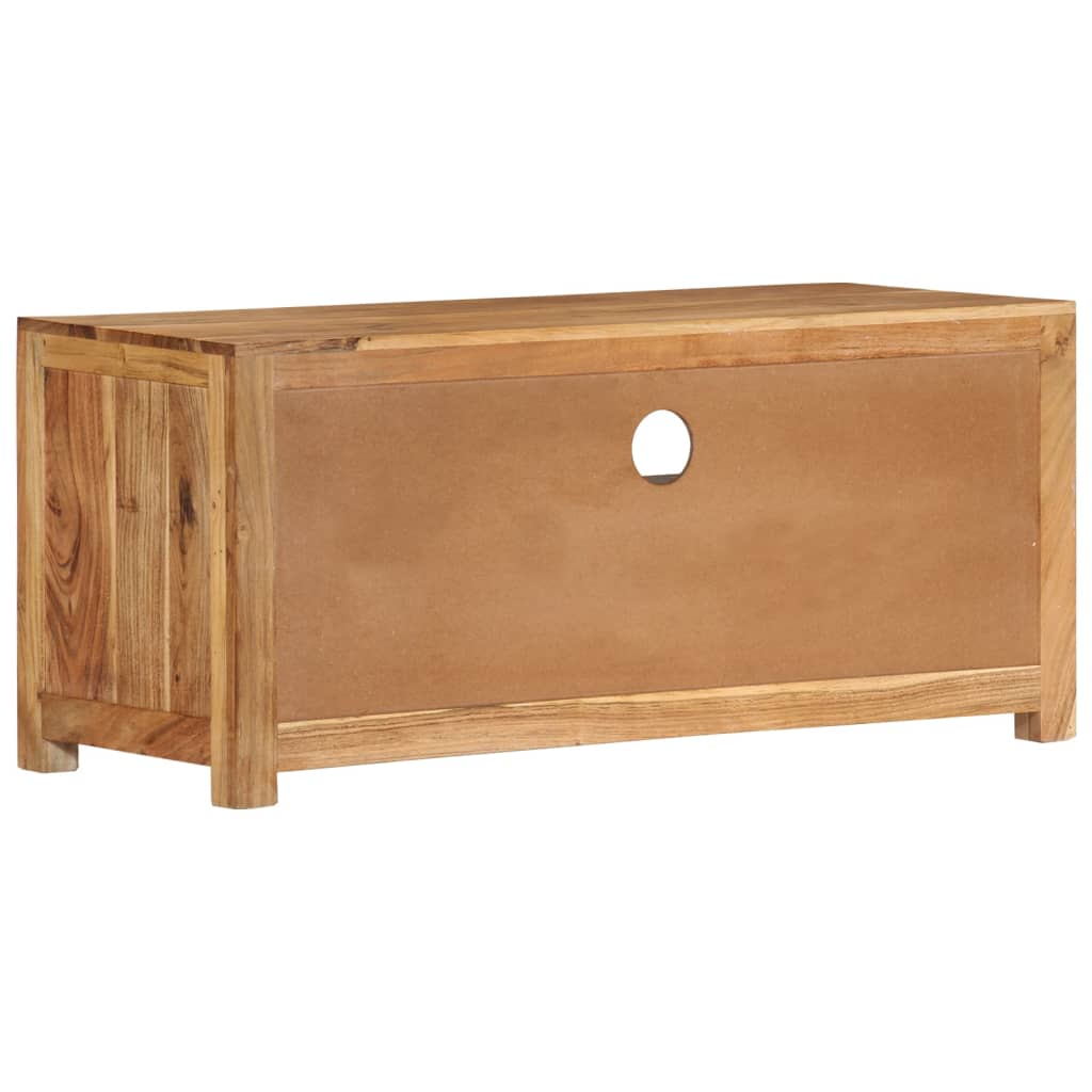 Meuble TV Scandinave en Bois d'Acacia Massif - 88 cm-Mon Meuble TV-4