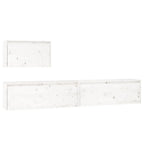 Meuble TV Scandinave en Bois Massif Blanc - 3 Pièces-Mon Meuble TV-Blanc-1