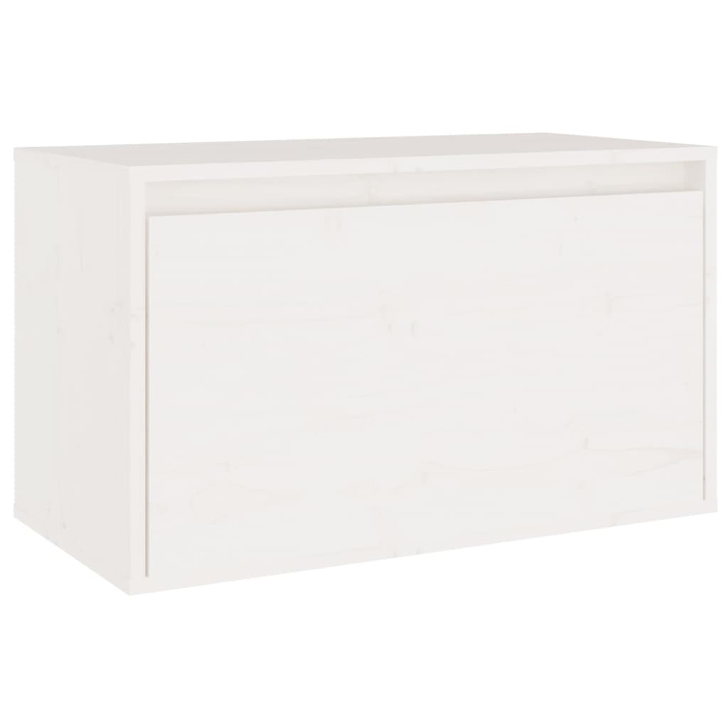 Meuble TV Scandinave en Bois Massif Blanc - 3 Pièces-Mon Meuble TV-Blanc-5