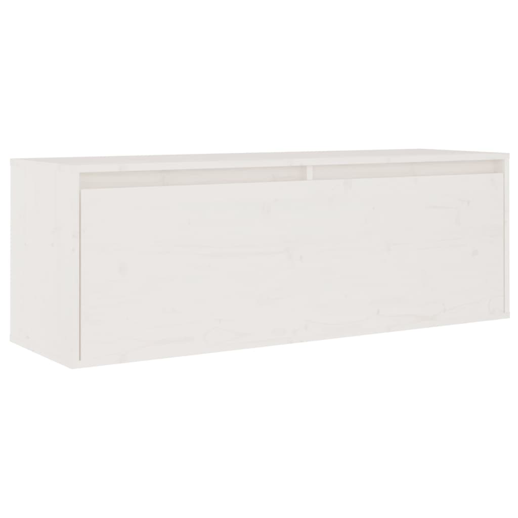 Meuble TV Scandinave en Bois Massif Blanc - 3 Pièces-Mon Meuble TV-Blanc-7