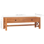 Meuble TV Scandinave en Teck - 140 cm-Mon Meuble TV-100 cm-1-9