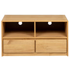 Meuble TV Scandinave Marron en Pin Massif - 99 cm-Mon Meuble TV-4