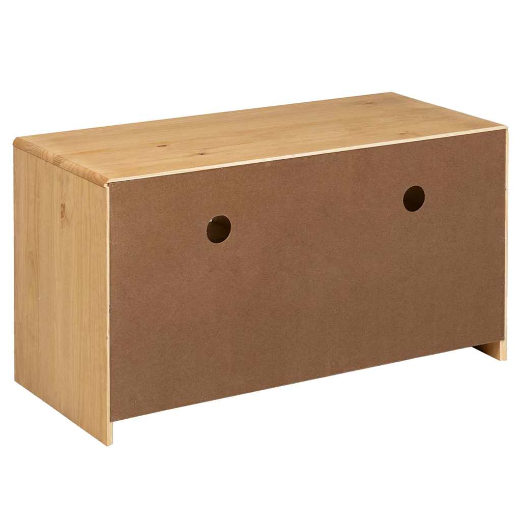 Meuble TV Scandinave Marron en Pin Massif - 99 cm-Mon Meuble TV-6