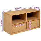 Meuble TV Scandinave Marron en Pin Massif - 99 cm-Mon Meuble TV-8