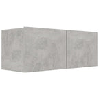Meuble TV Scandinave Mural Effet Béton - 6 Pièces-Mon Meuble TV-chêne artisanal-60 cm-8-5