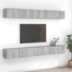 Meuble TV Scandinave Mural Effet Béton - 6 Pièces-Mon Meuble TV-Sonoma gris-60 cm-8-25