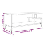 Meuble TV Scandinave Pied Noir Effet Chêne Gris - 102 cm-Mon Meuble TV-Chêne fumé-1-10