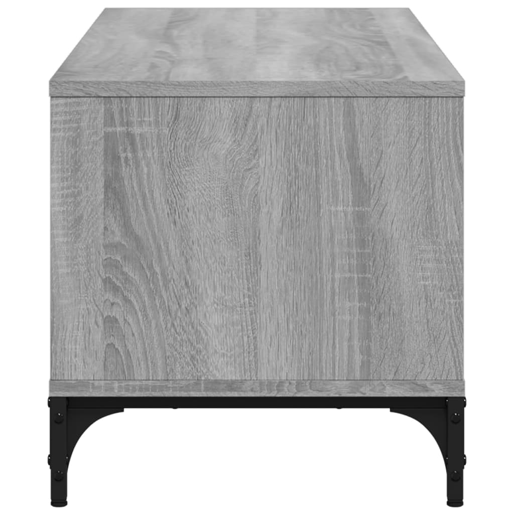 Meuble TV Scandinave Pied Noir Effet Chêne Gris - 102 cm-Mon Meuble TV-Chêne fumé-1-6