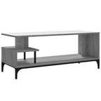 Meuble TV Scandinave Pied Noir Effet Chêne Gris - 102 cm-Mon Meuble TV-Chêne fumé-1-7