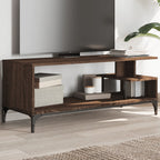 Meuble TV Scandinave Pied Noir Effet Chêne Gris - 102 cm-Mon Meuble TV-Chêne marron-1-11