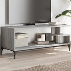 Meuble TV Scandinave Pied Noir Effet Chêne Gris - 102 cm-Mon Meuble TV-Sonoma gris-1-1