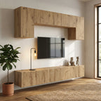 meuble-tv-scandinave-suspendu-effet-chene-sonoma-4-pieces-decor