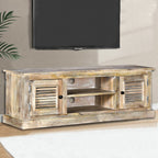 Meuble TV Scandinave Vintage en Manguier Massif - 120 cm-Mon Meuble TV-1
