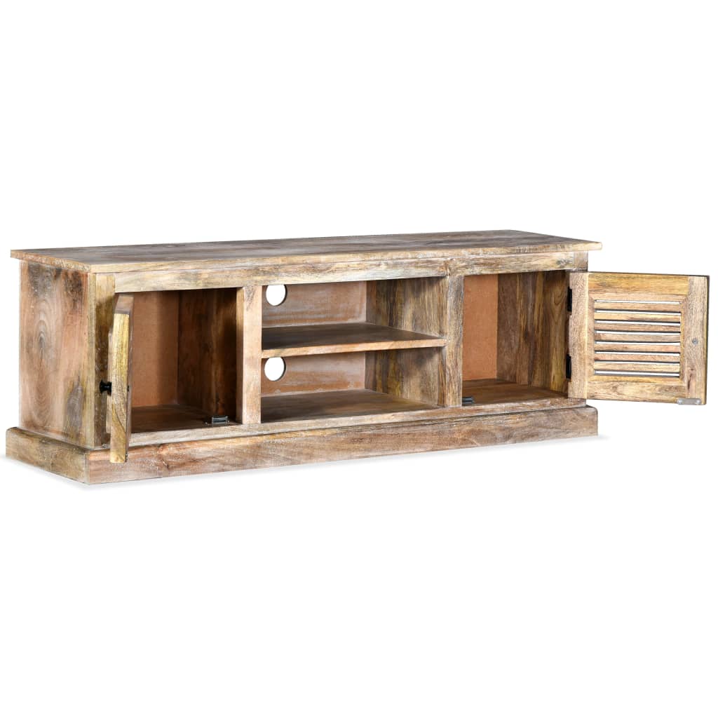 Meuble TV Scandinave Vintage en Manguier Massif - 120 cm-Mon Meuble TV-3