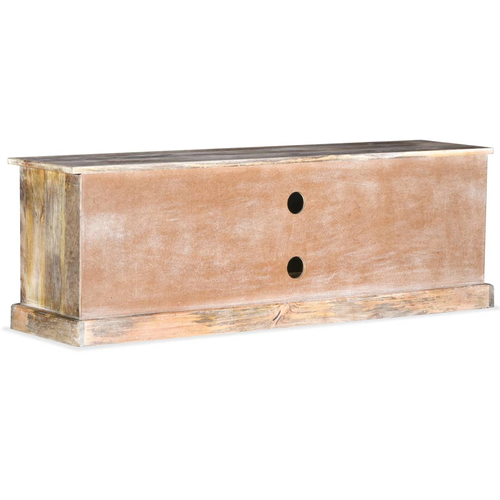 Meuble TV Scandinave Vintage en Manguier Massif - 120 cm-Mon Meuble TV-4