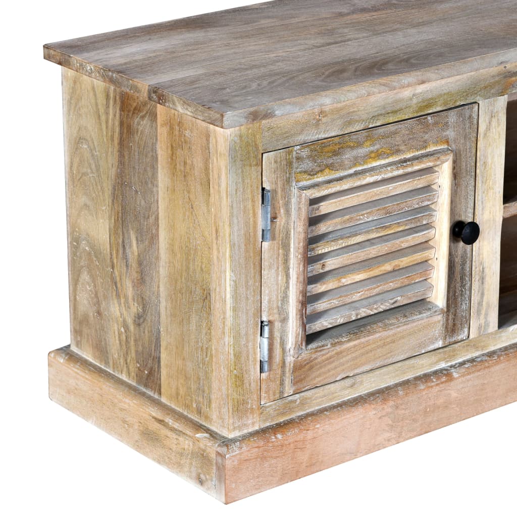 Meuble TV Scandinave Vintage en Manguier Massif - 120 cm-Mon Meuble TV-6