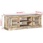 Meuble TV Scandinave Vintage en Manguier Massif - 120 cm-Mon Meuble TV-8