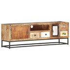 Meuble TV Style Ancien en Bois de Récupération - 120 cm-Mon Meuble TV-1