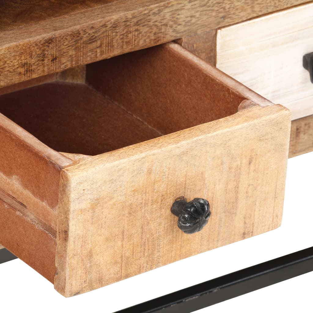 Meuble TV Style Ancien en Bois de Récupération - 120 cm-Mon Meuble TV-5
