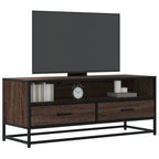 Meuble TV Style Industriel Effet Bois Gris - 100 cm-Mon Meuble TV-Chêne marron-100 cm-13