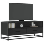 Meuble TV Style Industriel Effet Bois Gris - 100 cm-Mon Meuble TV-Noir-100 cm-12