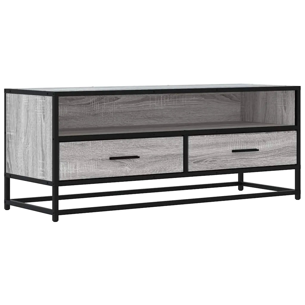 Meuble TV Style Industriel Effet Bois Gris - 100 cm-Mon Meuble TV-Sonoma gris-80 cm-1