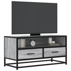Meuble TV Style Industriel Effet Bois Gris - 100 cm-Mon Meuble TV-Sonoma gris-80 cm-15