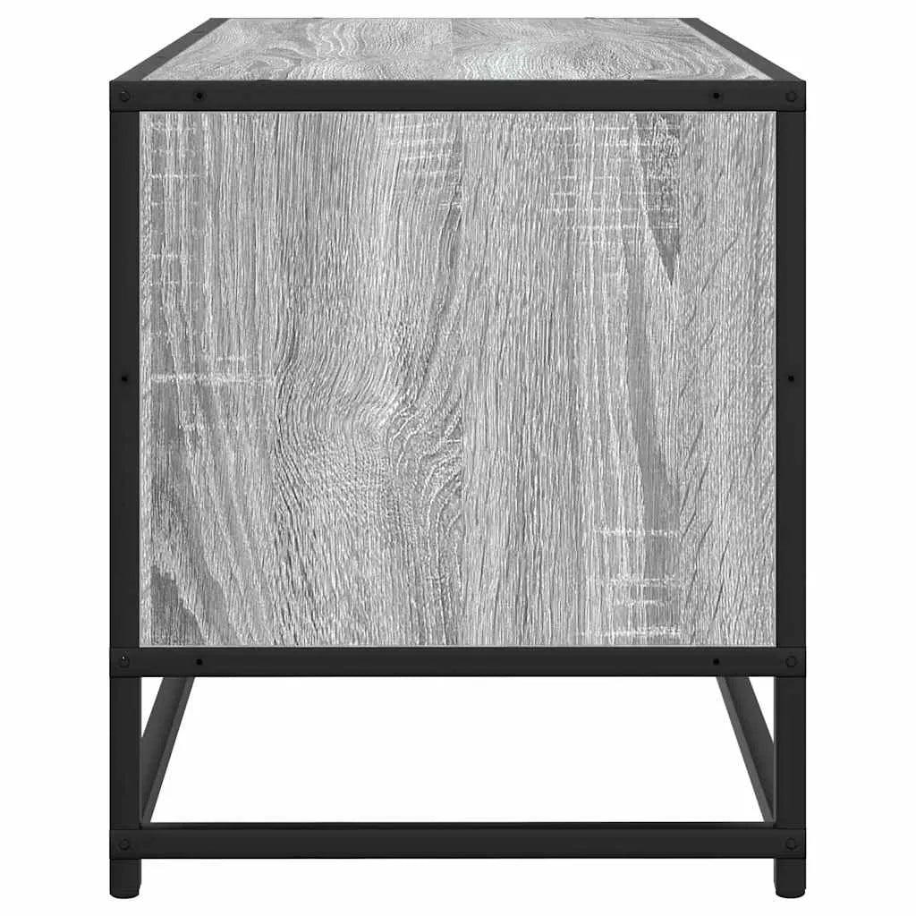 Meuble TV Style Industriel Effet Bois Gris - 100 cm-Mon Meuble TV-Sonoma gris-80 cm-5