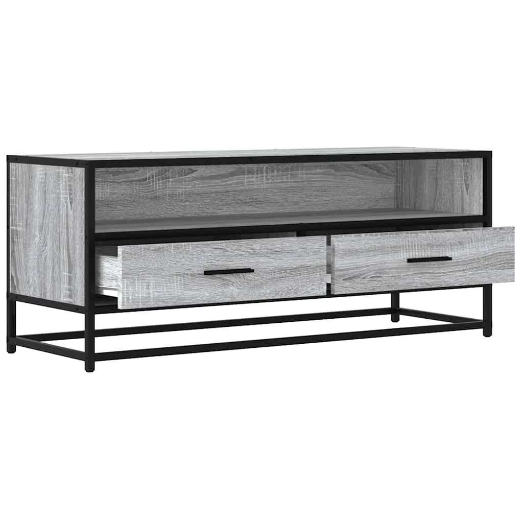 Meuble TV Style Industriel Effet Bois Gris - 100 cm-Mon Meuble TV-Sonoma gris-80 cm-7
