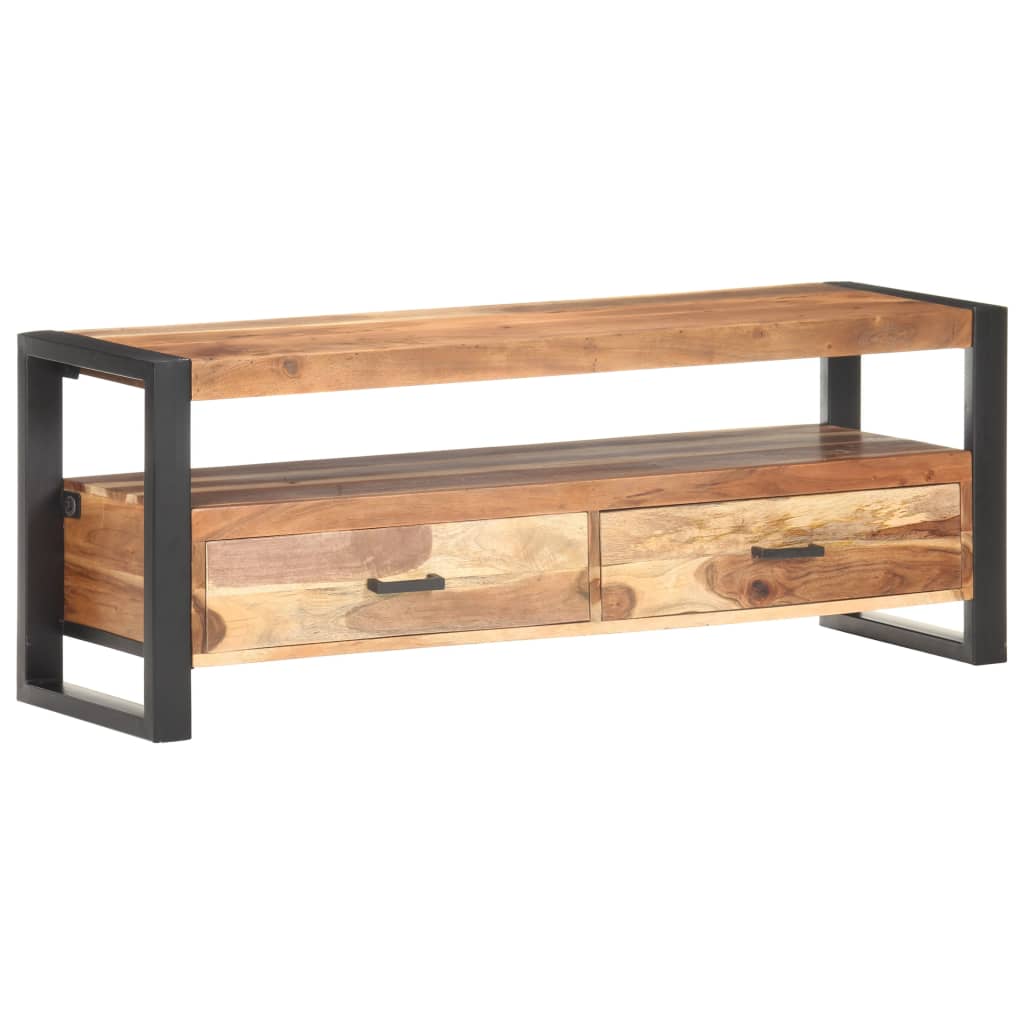 Meuble TV Style Rustique en Acacia Massif - 120 cm-Mon Meuble TV-Bois d'acacia massif-10