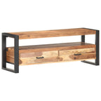 Meuble TV Style Rustique en Acacia Massif - 120 cm-Mon Meuble TV-Bois d'acacia massif-10