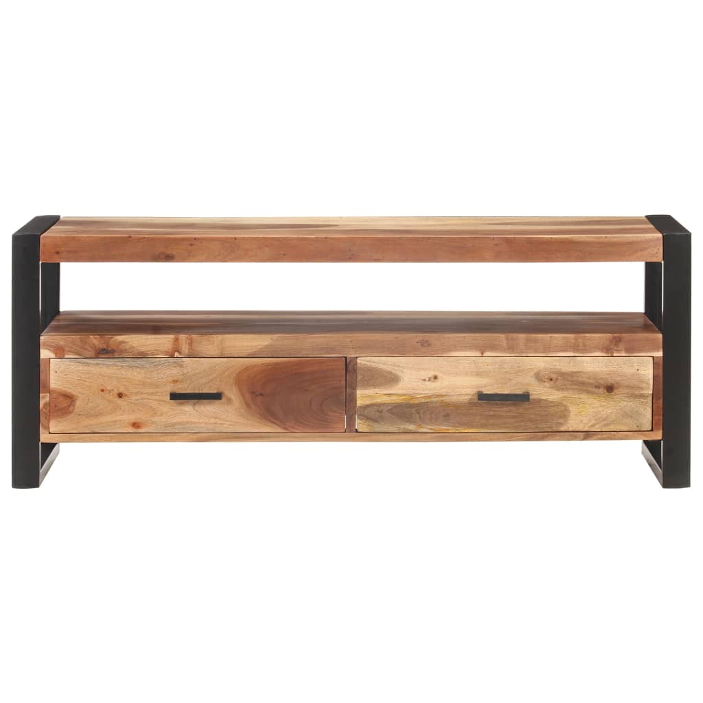 Meuble TV Style Rustique en Acacia Massif - 120 cm-Mon Meuble TV-Bois d'acacia massif-3