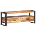 Meuble TV Style Rustique en Acacia Massif - 120 cm-Mon Meuble TV-Bois d'acacia massif-8