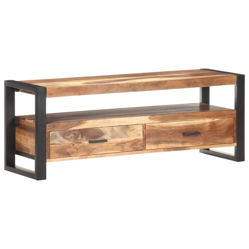 Meuble TV Style Rustique en Acacia Massif - 120 cm-Mon Meuble TV-Bois d'acacia massif-9