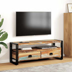 Meuble TV Style Rustique en Acacia Massif - 120 cm-Mon Meuble TV-bois de récupération massif-12