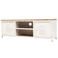 Meuble TV Style Scandinave en Acier et Sapin - 120 cm-Mon Meuble TV-1