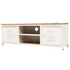 Meuble TV Style Scandinave en Acier et Sapin - 120 cm-Mon Meuble TV-1