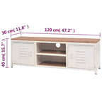 Meuble TV Style Scandinave en Acier et Sapin - 120 cm-Mon Meuble TV-10