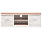 Meuble TV Style Scandinave en Acier et Sapin - 120 cm-Mon Meuble TV-3
