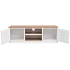 Meuble TV Style Scandinave en Acier et Sapin - 120 cm-Mon Meuble TV-4