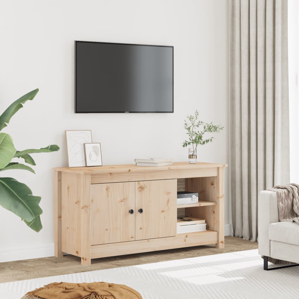 Meuble TV Style Scandinave en Bois de Pin - 103 cm-Mon Meuble TV-Naturel-1-1